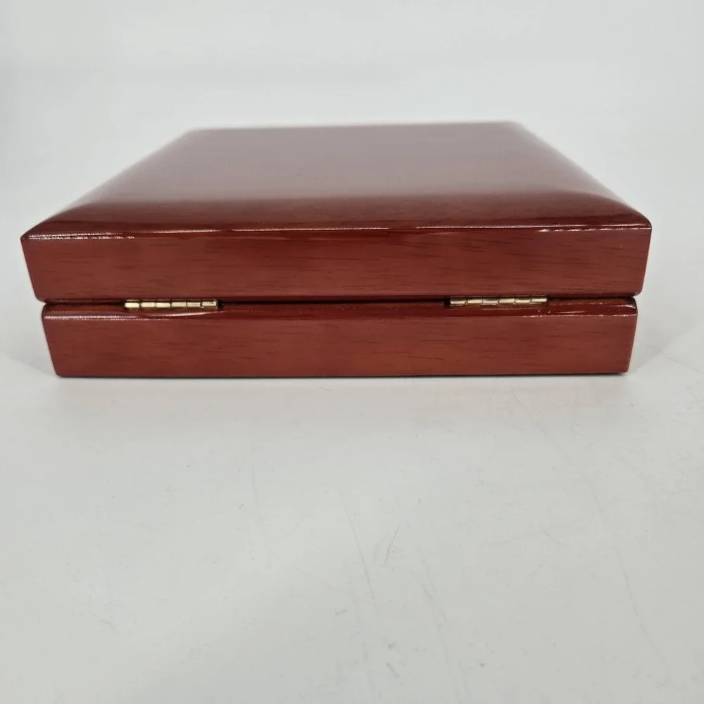 New Gemporia Coloured Rocks Mink Mushroom Lidded Stacker Jewelry Box Tray COA